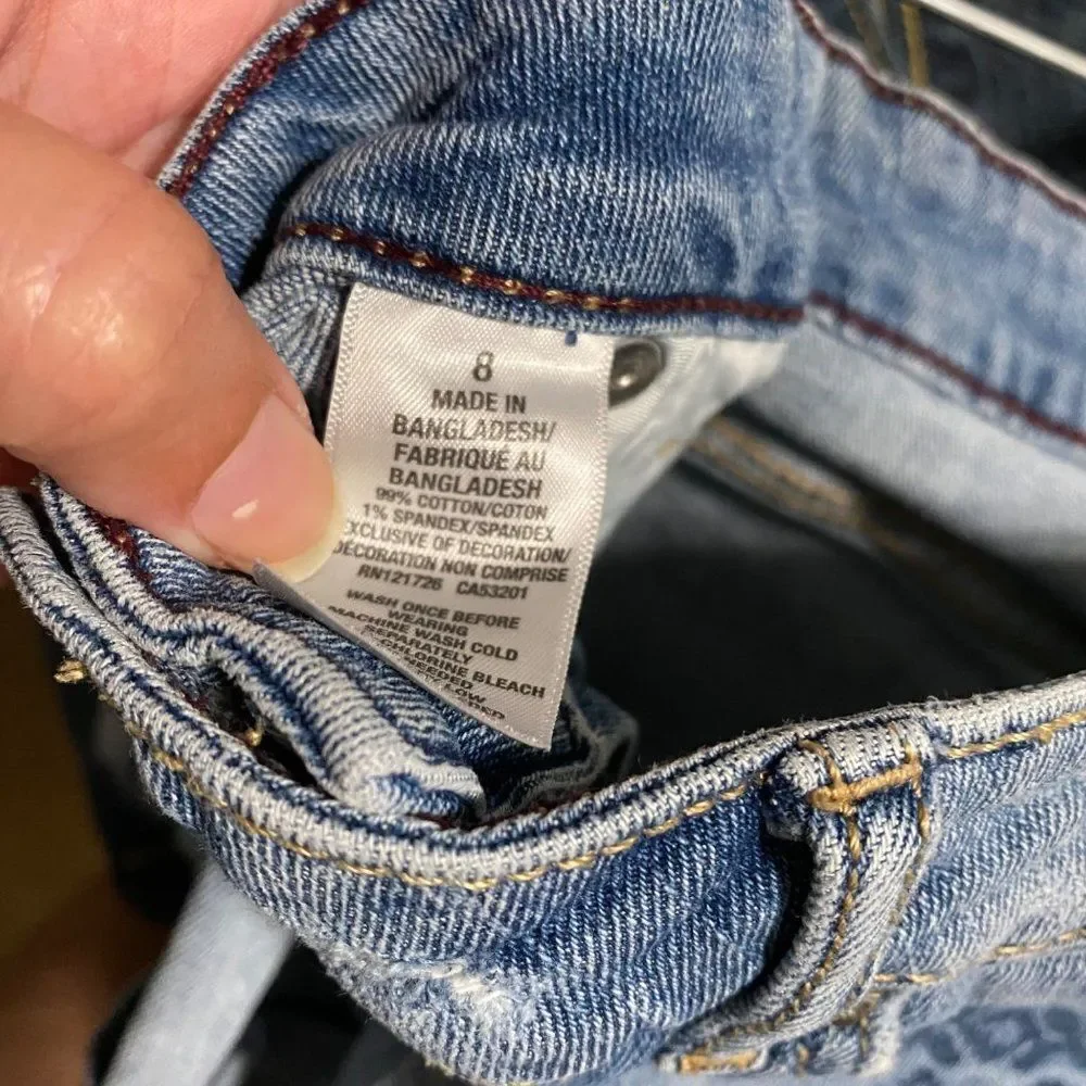 Aeropostale midi denim blue jeans - Picture 6 of 7